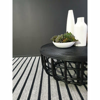 Angie Coffee Table in Black Rattan