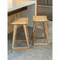 April Kitchen Stool Rattan Natural