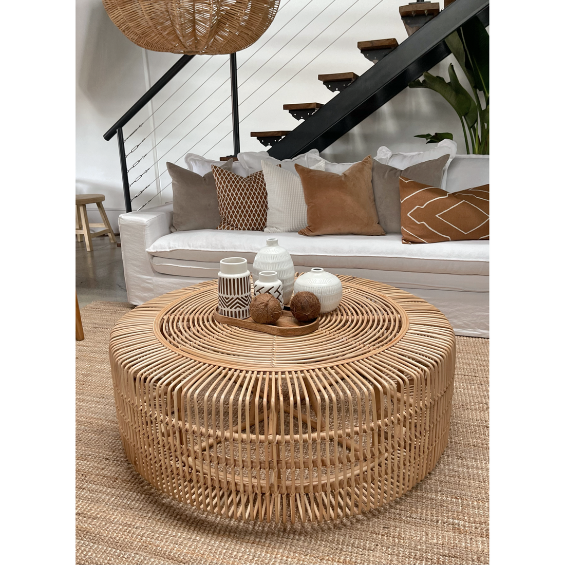 Monique | Coffee Table Rattan Natural