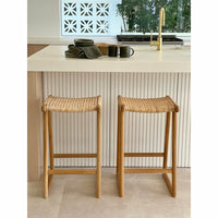 April Kitchen Stool Rattan Natural