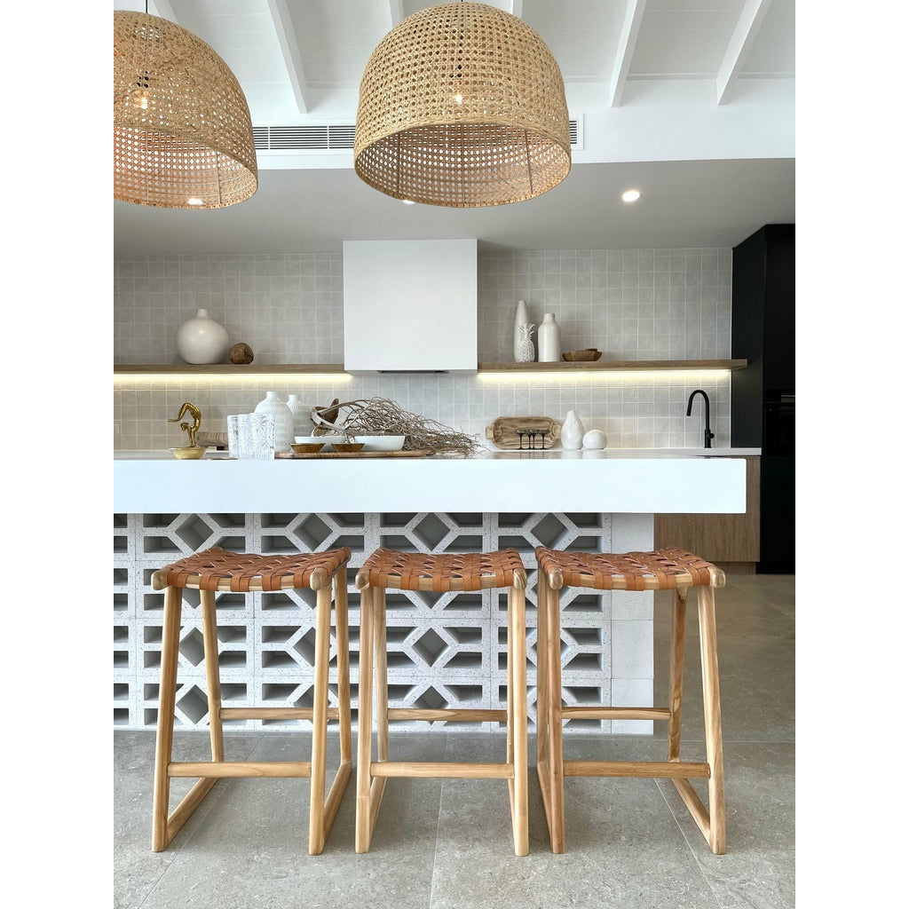 Ivy | Kitchen Stool Leather Tan