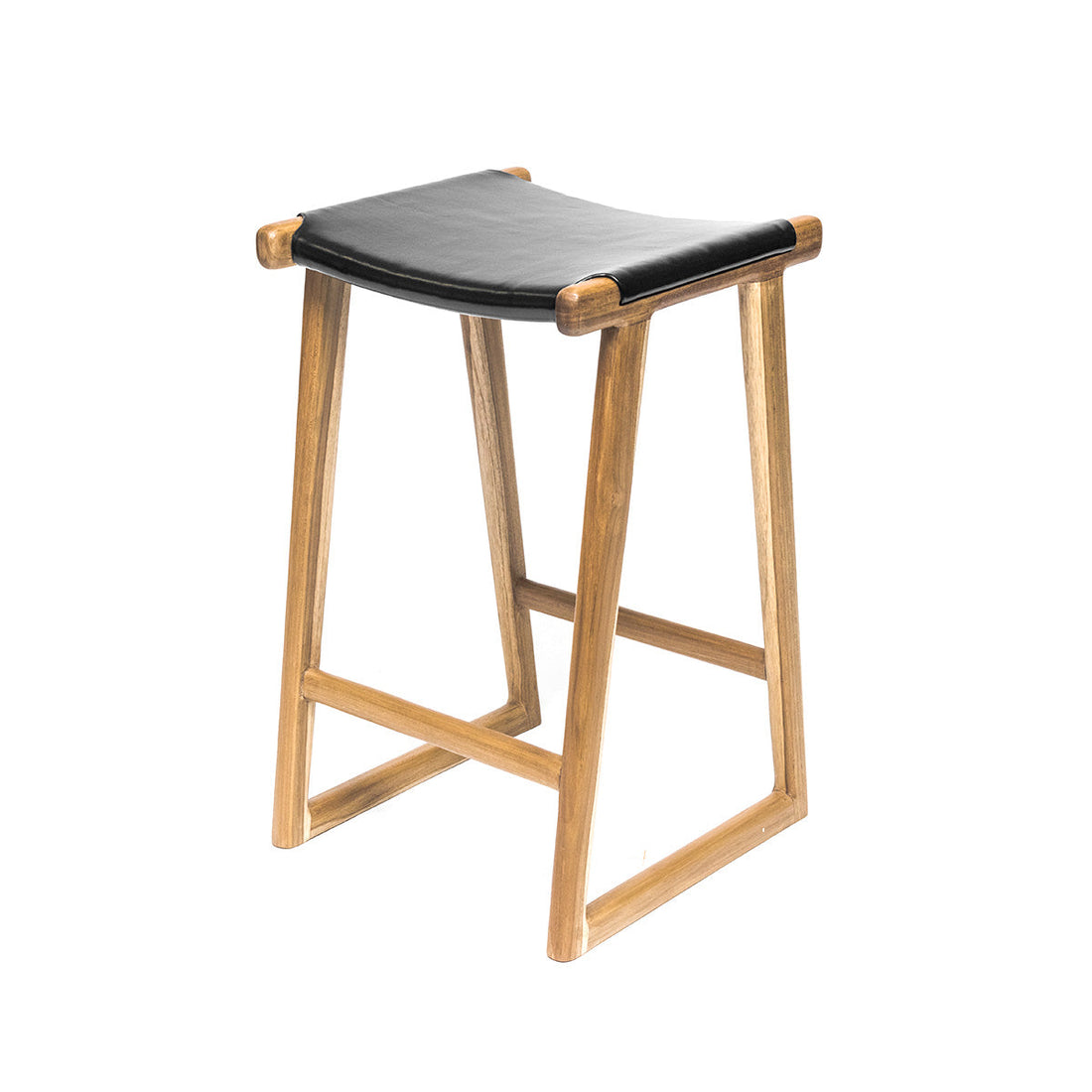 Emma | Kitchen Stool Leather Black