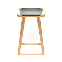 Emma | Kitchen Stool Leather Black
