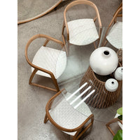 Mabel Dining Chair in White Leather