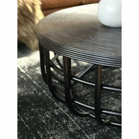 Angie Coffee Table in Black Rattan