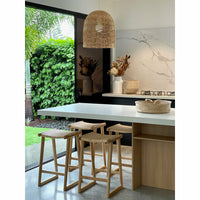 April Kitchen Stool Rattan Natural