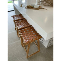 Ivy | Kitchen Stool Leather Tan