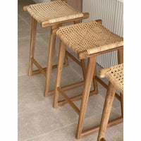 April Kitchen Stool Rattan Natural