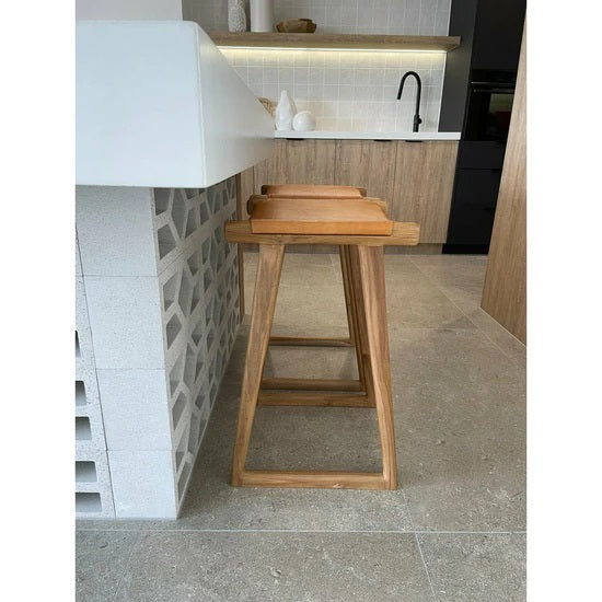 Emma | Kitchen Stool Leather Tan