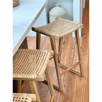 April Kitchen Stool Rattan Natural