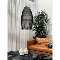 Cleo | Pendant Rattan Black