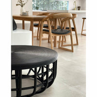 Angie Coffee Table in Black Rattan