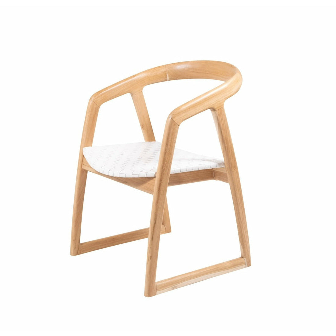 Mabel Dining Chair in White Leather