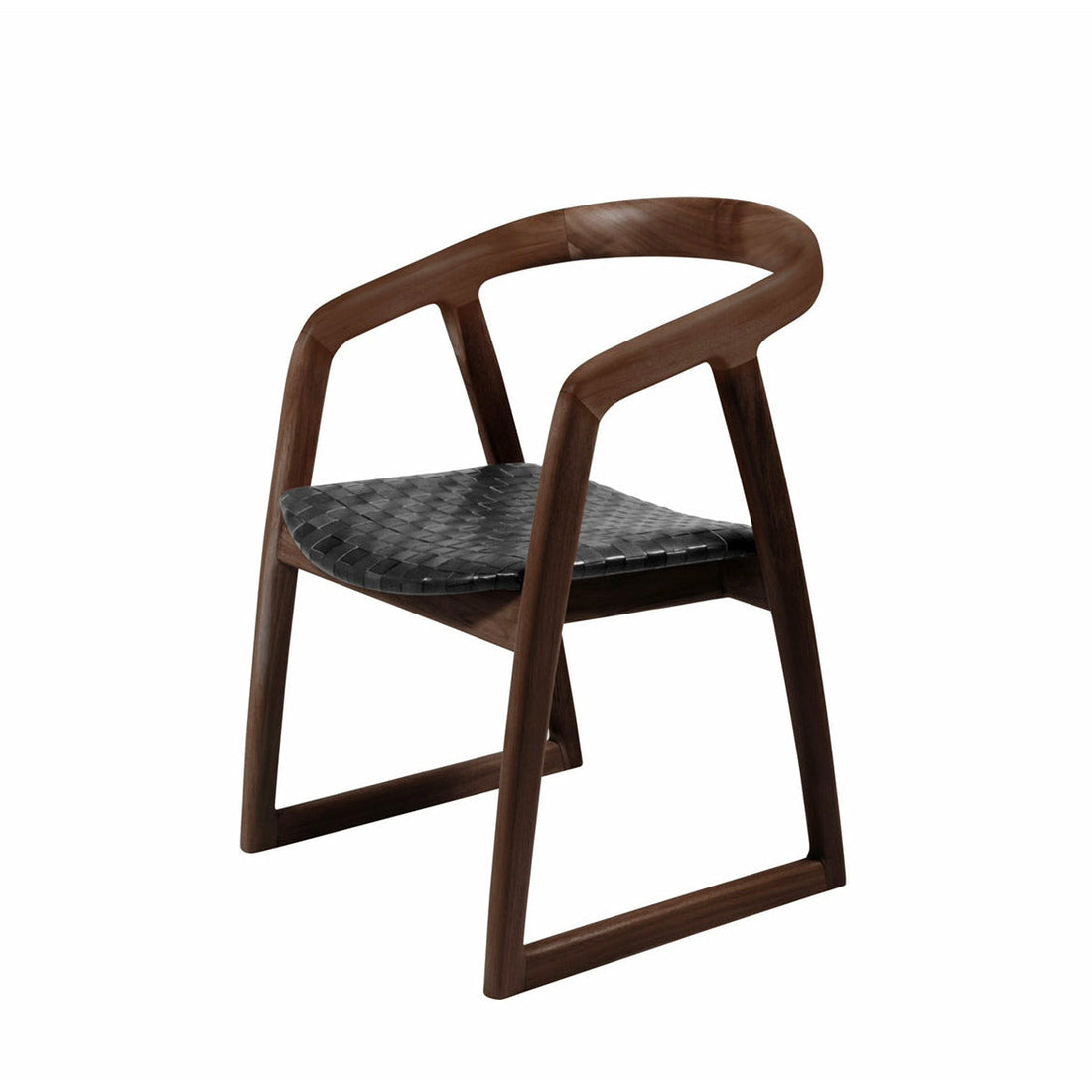 Mabel | Dining Chair Leather Black Chocolate Frame