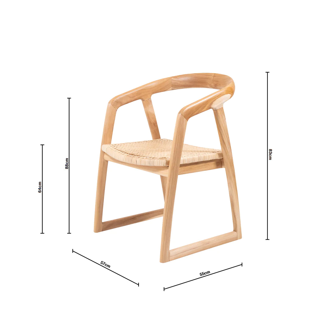 Mabel | Dining Chair Rattan Natural