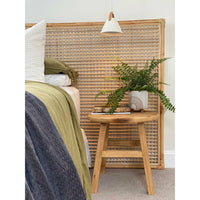 Karley Extra-Wide Bedhead in Natural Rattan