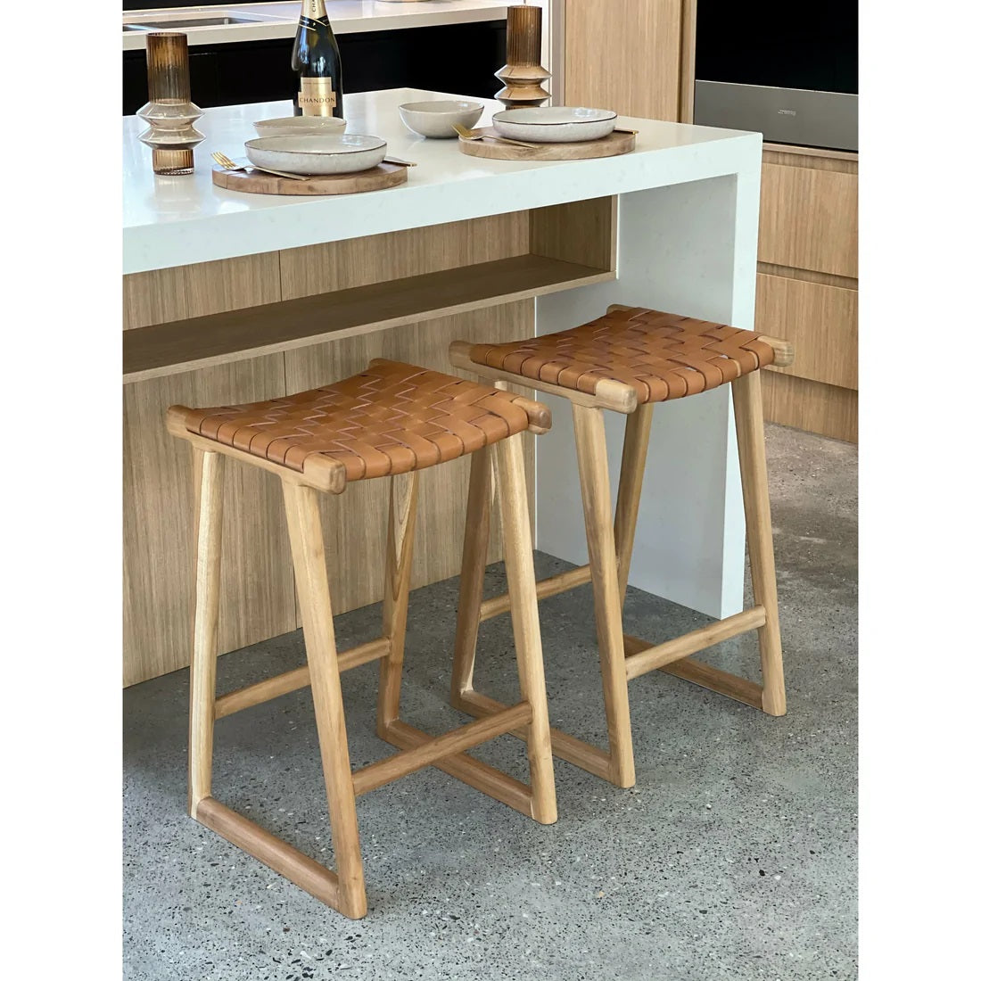 Bailey | Kitchen Stool Leather Tan