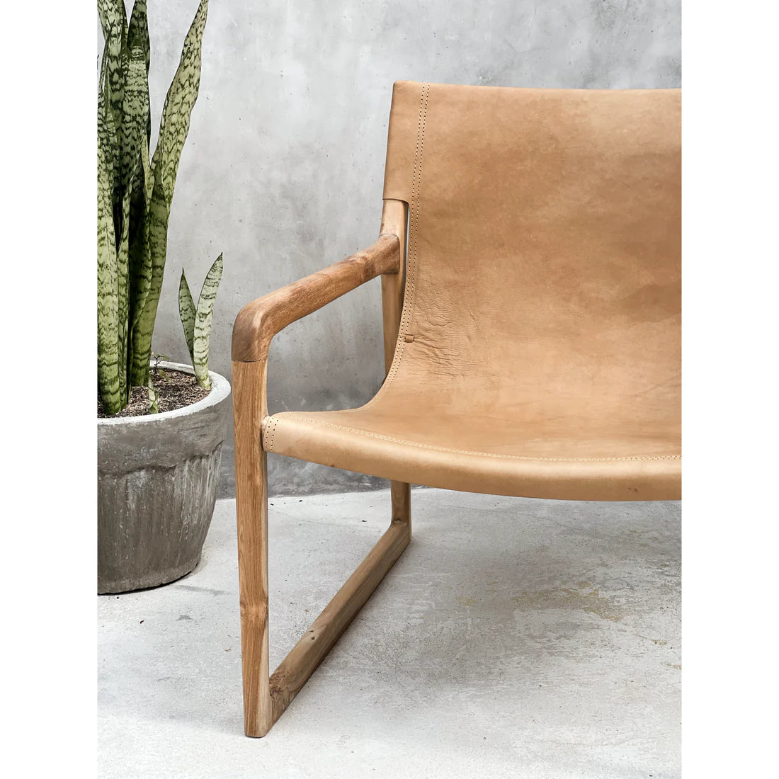 Heidi | Sling Chair Leather Sand