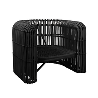 Quinn | Occasional Chair Rattan Black