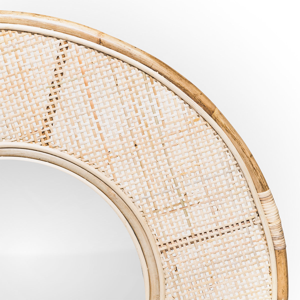 Round Natural Rattan Mirror The Styling Republic The Styling