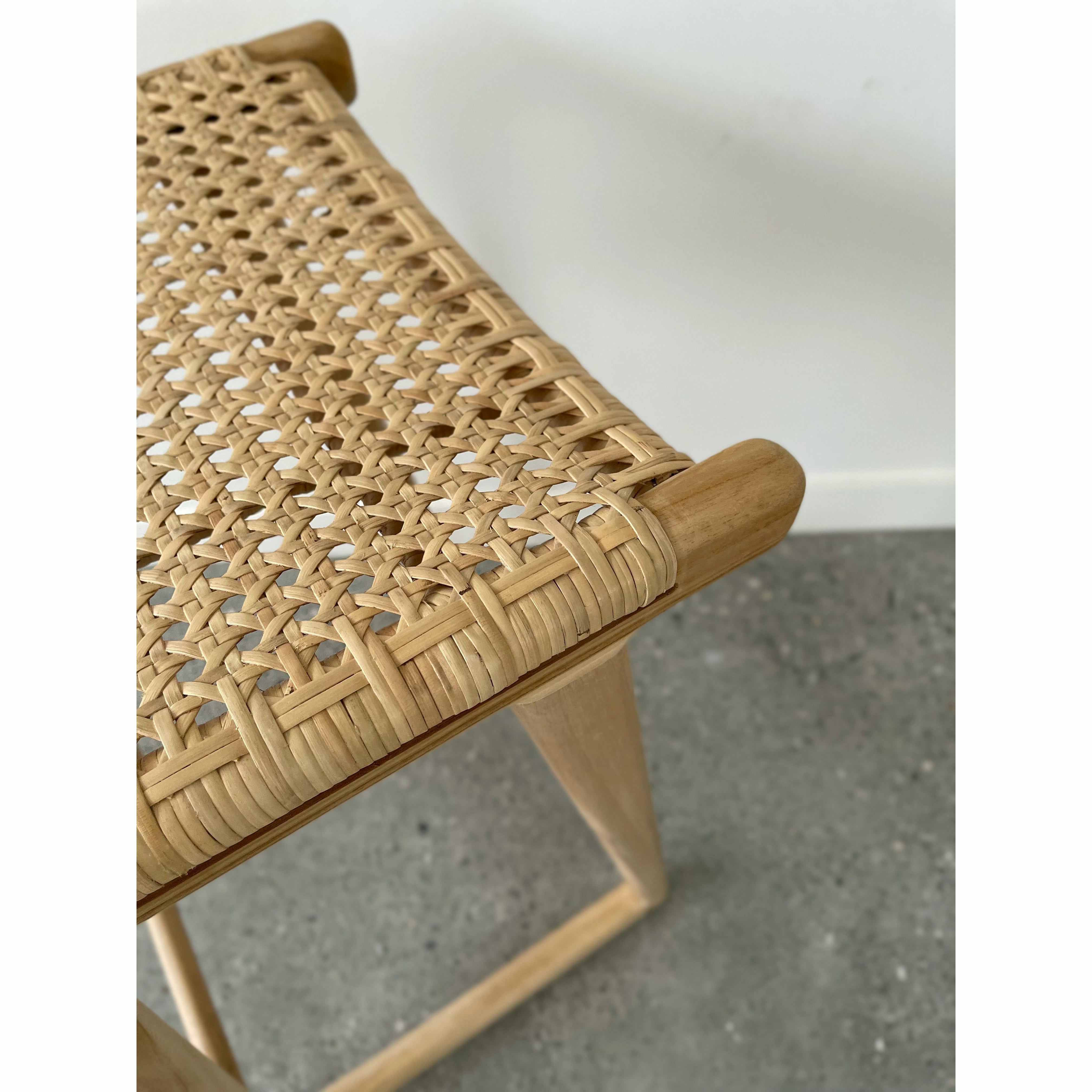 Natural Rattan Kitchen Stool 