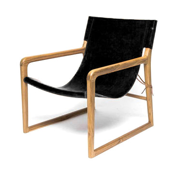 Heidi | Sling Chair Leather Black